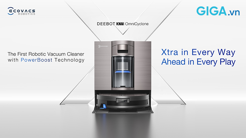 Robot hút bụi lau nhà Ecovacs DEEBOT X11 OmniCyclone với những cải tiến vượt trội về hiệu suất, trí tuệ nhân tạo và trải nghiệm người dùng.
