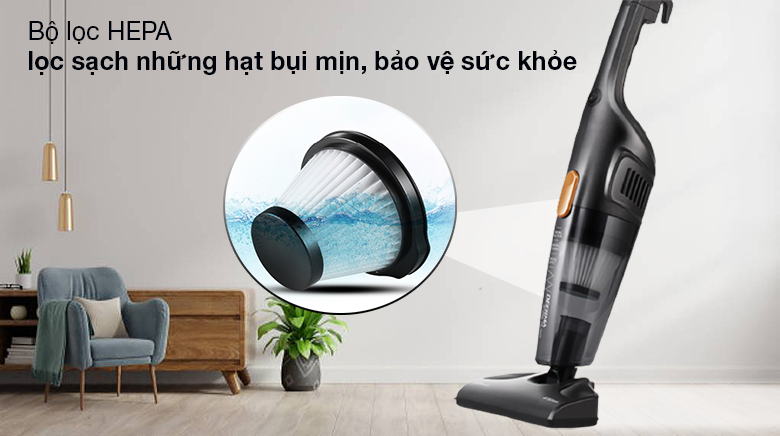 Máy hút bụi cầm tay Deerma DX115C - Bộ lọc HEPA lọc sạch những hạt bụi mịn, trả lại không gian nhà thông thoáng, sạch sẽ Máy hút bụi cầm tay Deerma DX115C - Bộ lọc HEPA lọc sạch những hạt bụi mịn, trả lại không gian nhà thông thoáng, sạch sẽ