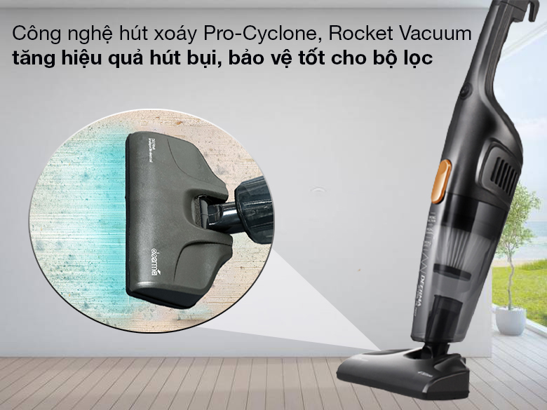 Máy hút bụi cầm tay Deerma DX115C - Công nghệ hút xoáy Pro-Cyclone, Rocket Vacuum tăng hiệu quả hút bụi, bảo vệ tốt cho bộ lọc Máy hút bụi cầm tay Deerma DX115C - Công nghệ hút xoáy Pro-Cyclone, Rocket Vacuum tăng hiệu quả hút bụi, bảo vệ tốt cho bộ lọc