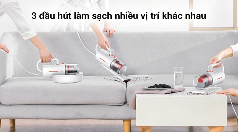 Máy hút bụi đệm giường DEERMA CM1300 - Có 3 đầu hút đáp ứng nhu cầu làm sạch đa dạng Máy hút bụi đệm giường DEERMA CM1300 - Có 3 đầu hút đáp ứng nhu cầu làm sạch đa dạng