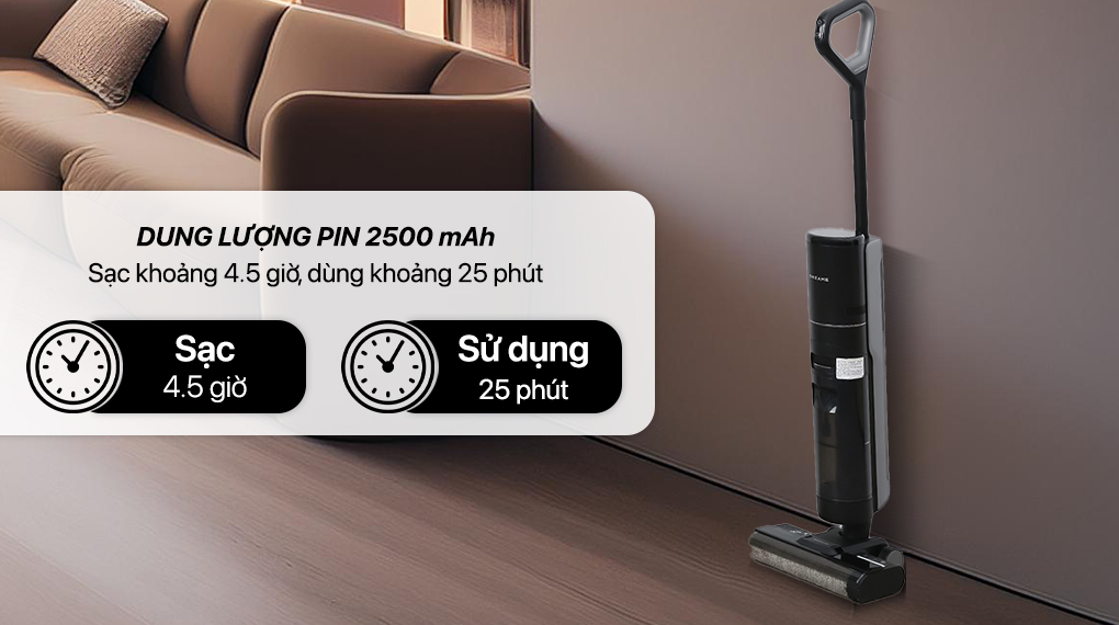 Dung lượng pin - Máy hút bụi lau nhà Dreame H12S AE Dung lượng pin - Máy hút bụi lau nhà Dreame H12S AE