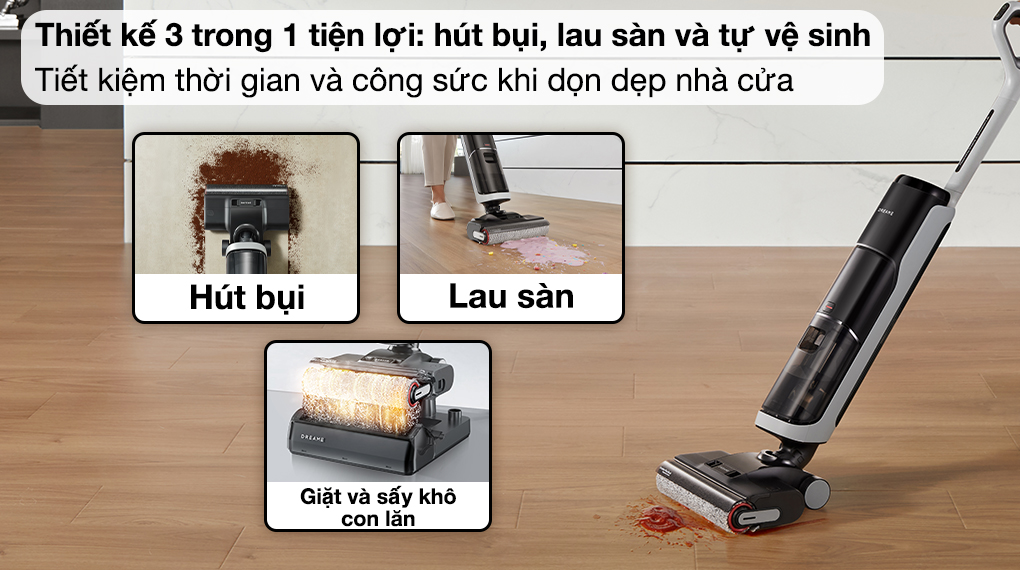 Máy hút bụi lau nhà Dreame H14 - Thiết kế Máy hút bụi lau nhà Dreame H14 - Thiết kế