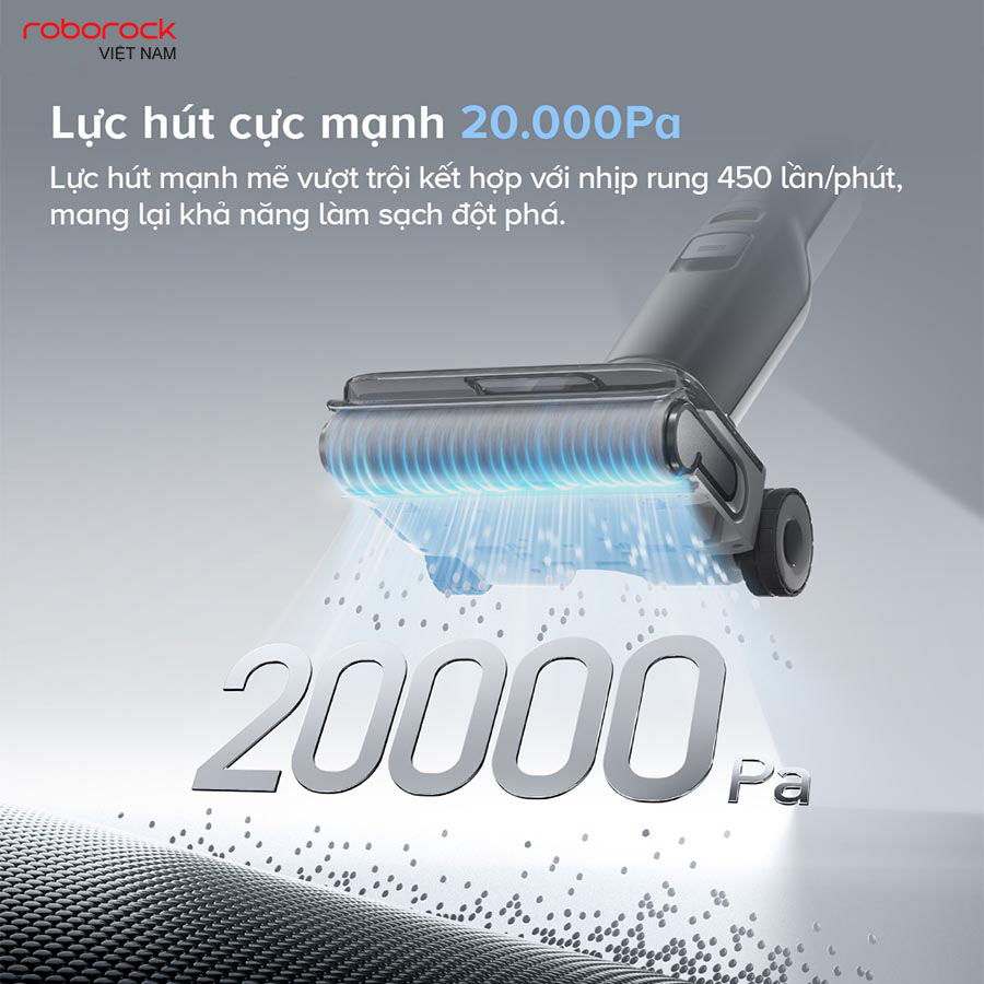 Máy hút bụi lau nhà cầm tay Roborock F25 ACE - Hàng Chính Hãng 2 Lực hút mạnh mẽ lên tới 20.000Pa