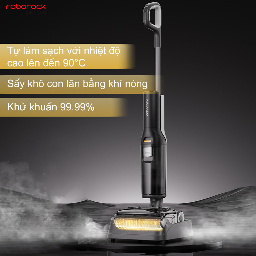 Máy hút bụi lau nhà cầm tay Roborock F25 ACE - Hàng Chính Hãng 8 Tính năng tự làm sạch bằng nước nóng và sấy khô với nhiệt độ cao