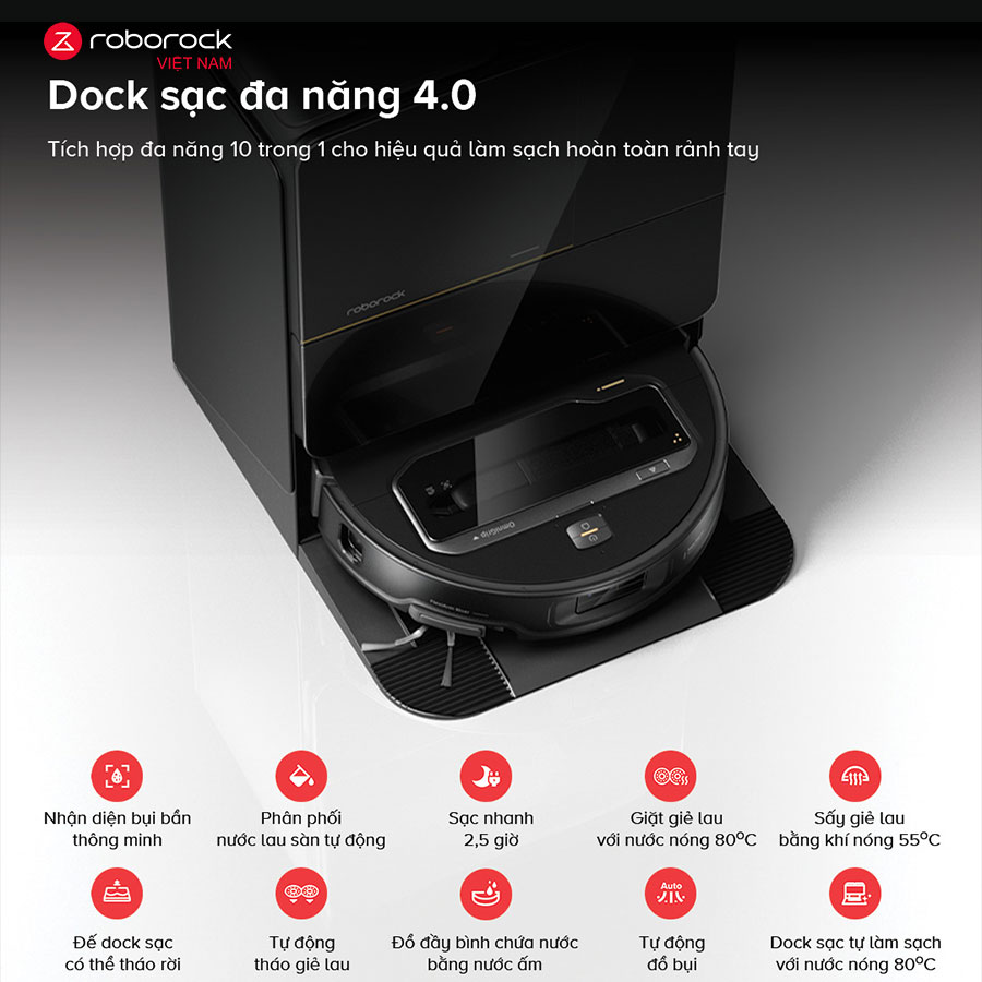 Robot hút bụi lau nhà Roborock Saros Z70 - Hàng Chính Hãng 14 Roborock Saros Z70