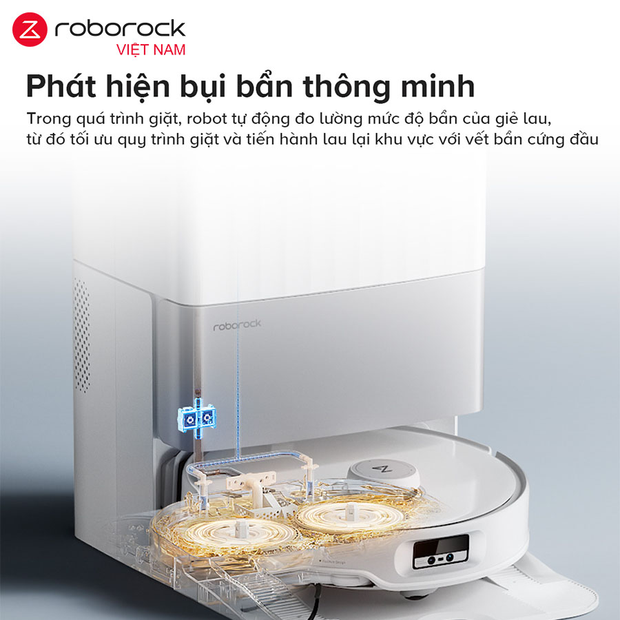 Robot hút bụi lau nhà Roborock Qrevo Edge 5V1 - Hàng Chính Hãng 7 Lực Hút HyperForce 18.500 Pa – Sạch Sâu Mọi Bề Mặt