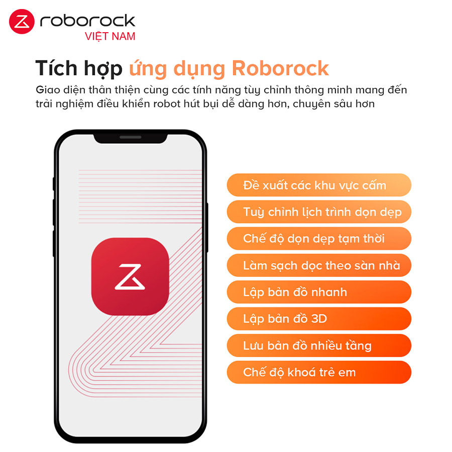 Robot hút bụi lau nhà Roborock Qrevo Edge 5V1 - Hàng Chính Hãng 12 Lực Hút HyperForce 18.500 Pa – Sạch Sâu Mọi Bề Mặt