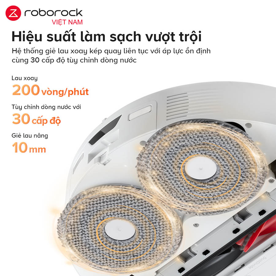 Robot hút bụi lau nhà Roborock Qrevo Edge 5V1 - Hàng Chính Hãng 5 Lực Hút HyperForce 18.500 Pa – Sạch Sâu Mọi Bề Mặt