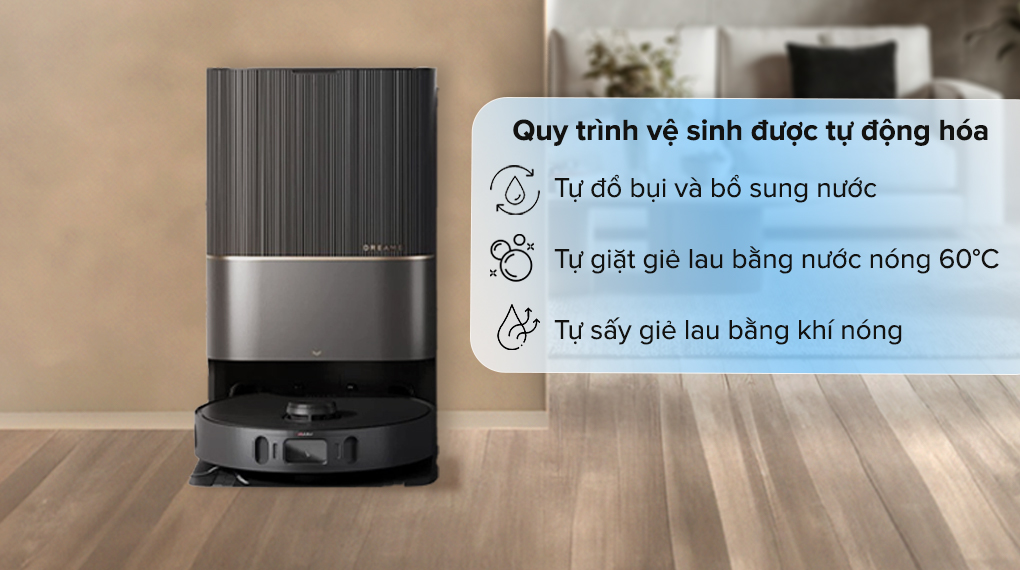Robot hút bụi lau nhà Dreame X30 Ultra - Quy trình vệ sinh tự động hóa Robot hút bụi lau nhà Dreame X30 Ultra - Quy trình vệ sinh tự động hóa