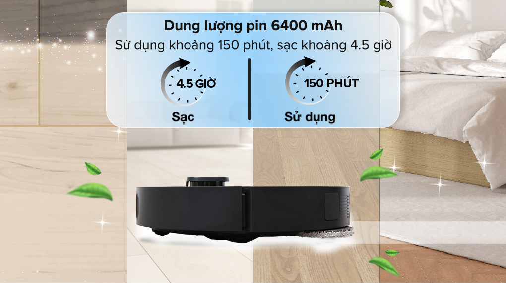 Robot hút bụi lau nhà Dreame X30 Ultra - Dung lượng pin Robot hút bụi lau nhà Dreame X30 Ultra - Dung lượng pin