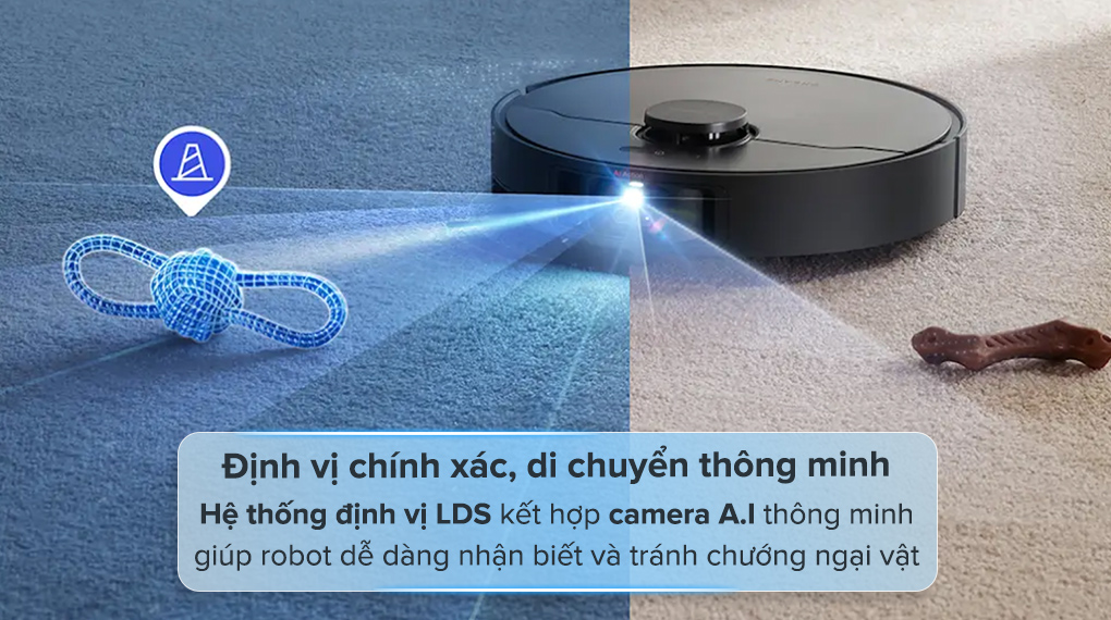 Robot hút bụi lau nhà Dreame X40 Ultra - Hệ thống định vị Robot hút bụi lau nhà Dreame X40 Ultra - Hệ thống định vị