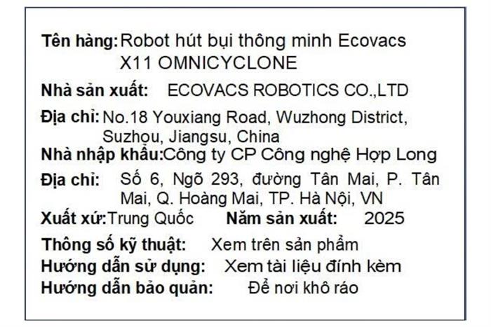 Robot hút bụi lau nhà Ecovacs X11 OMNICYCLONE - Ảnh 6