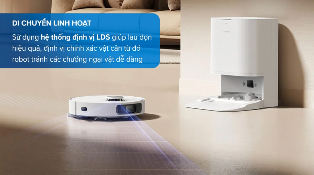 Robot hút bụi lau nhà Dreame L10 Prime - Hệ thống định vị LDS Robot hút bụi lau nhà Dreame L10 Prime - Hệ thống định vị LDS