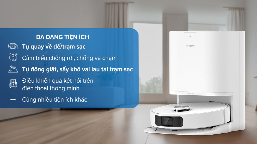 Robot hút bụi lau nhà Dreame L10 Prime - Tiện ích Robot hút bụi lau nhà Dreame L10 Prime - Tiện ích