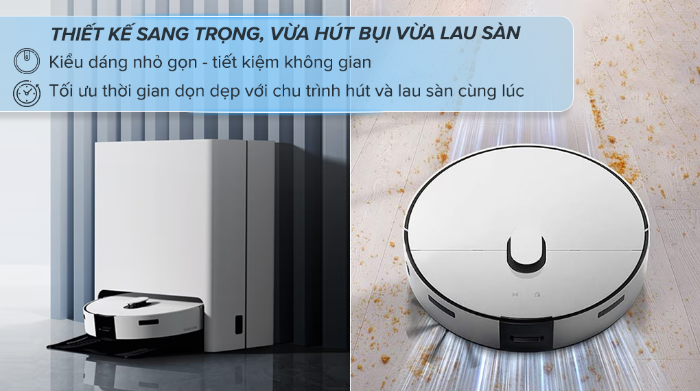Robot hút bụi lau nhà Samsung VR7MD96514G/SV - Thiết kế Robot hút bụi lau nhà Samsung VR7MD96514G/SV - Thiết kế
