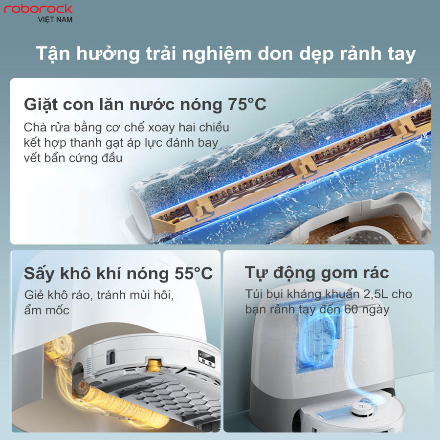 Robot hút bụi lau nhà Roborock Qrevo Curv 2 Flow - Hàng Chính Hãng 9 Roborock Curv 2 Flow