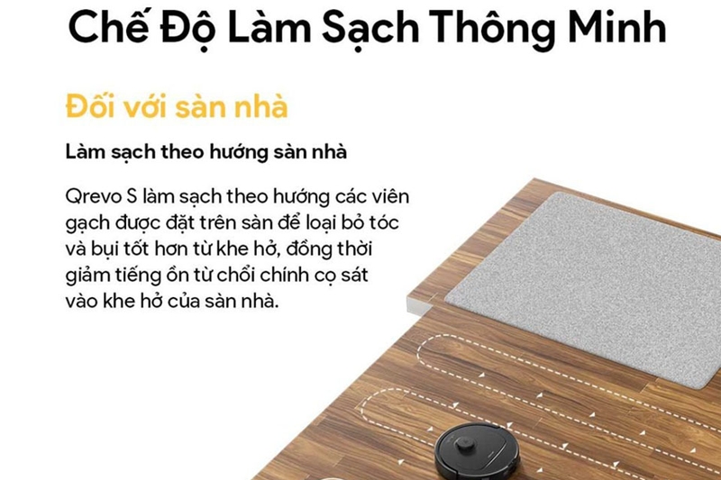 Roborock Q Revo S trang bị nhiều chế độ làm sạch thông minh