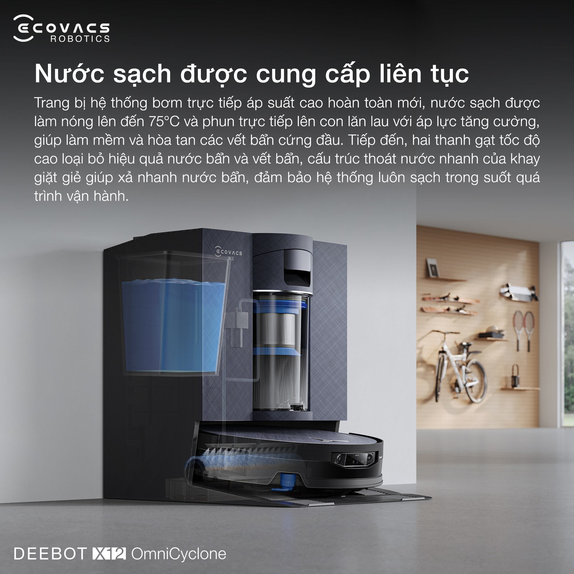 Robot hut bui lau nha Ecovacs Deebot X12 OmniCyclone bigmivn 10
