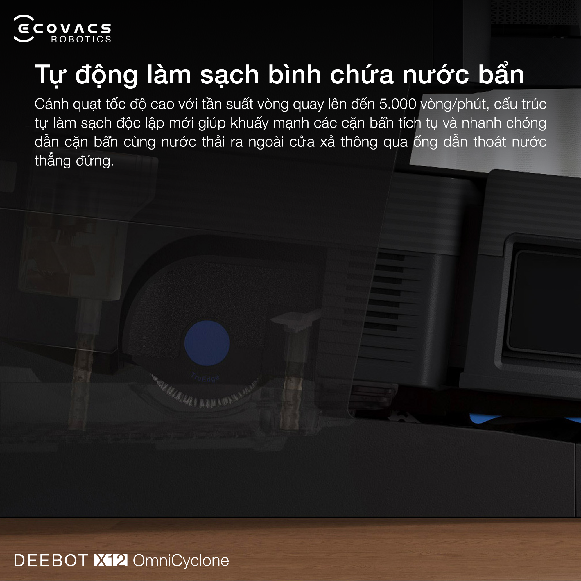 Robot hut bui lau nha Ecovacs Deebot X12 OmniCyclone bigmivn 11